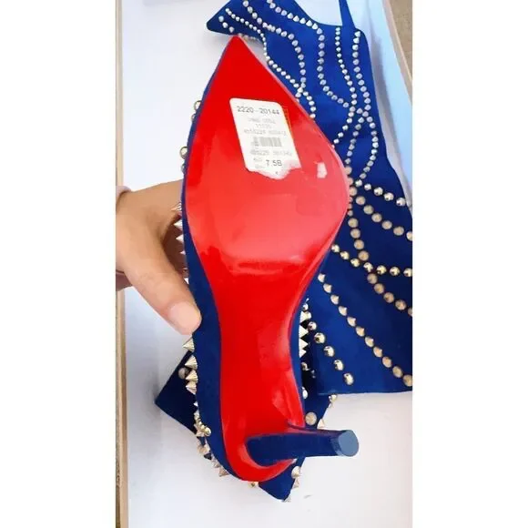 Christian Louboutin Astrilarge Botta Pika 100 Boots Galactiqueen 37.5EU/7.5US - Picture 7 of 12